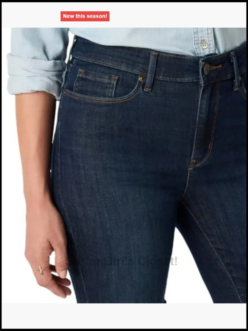 Women's Mid-Rise Bermuda Shorts Stretch Denim Plus Size Available